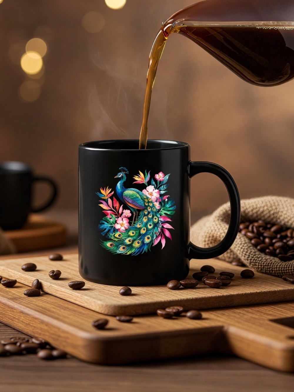 Peacock Toucan or Macaw Bag or Mug Fun Custom made New Pick one or bunlle